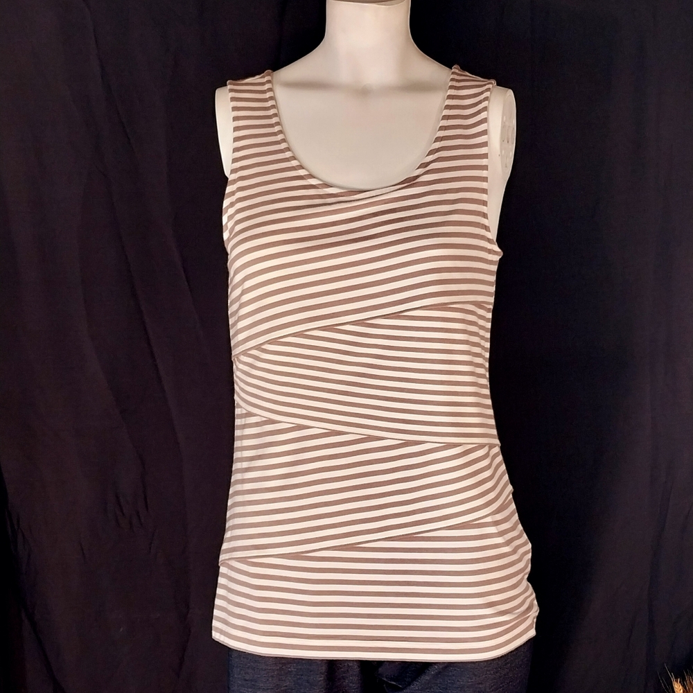 DKNY Sleeveless Striped Top